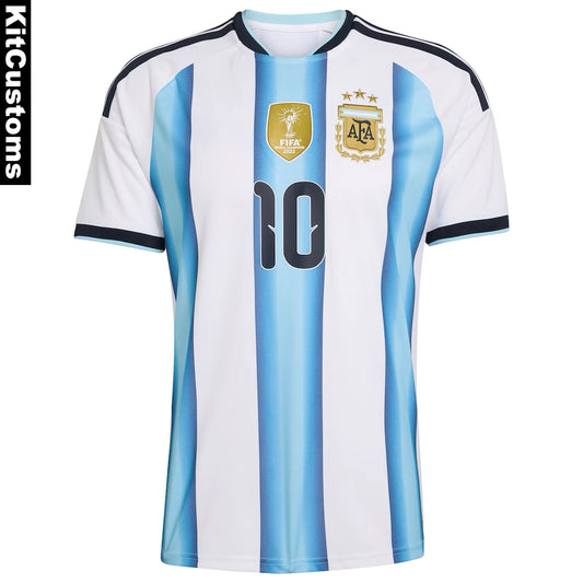 Argentina 2025-2026 Home Football Shirt | Custom MESSI #10 Jersey | KitCustoms™