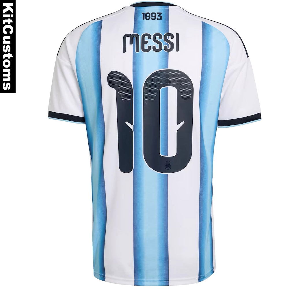Argentina 2025-2026 Home Football Shirt | Custom MESSI #10 Jersey | KitCustoms™