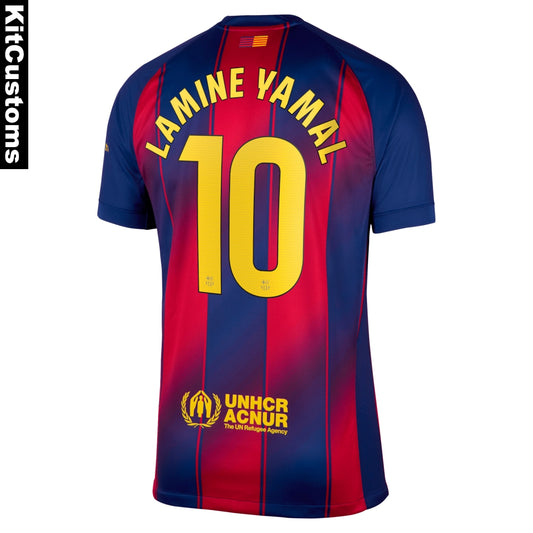 FC Barcelona 2025/26 Home Jersey | Custom Lamine Yamal #10 Football Shirt | KitCustoms™