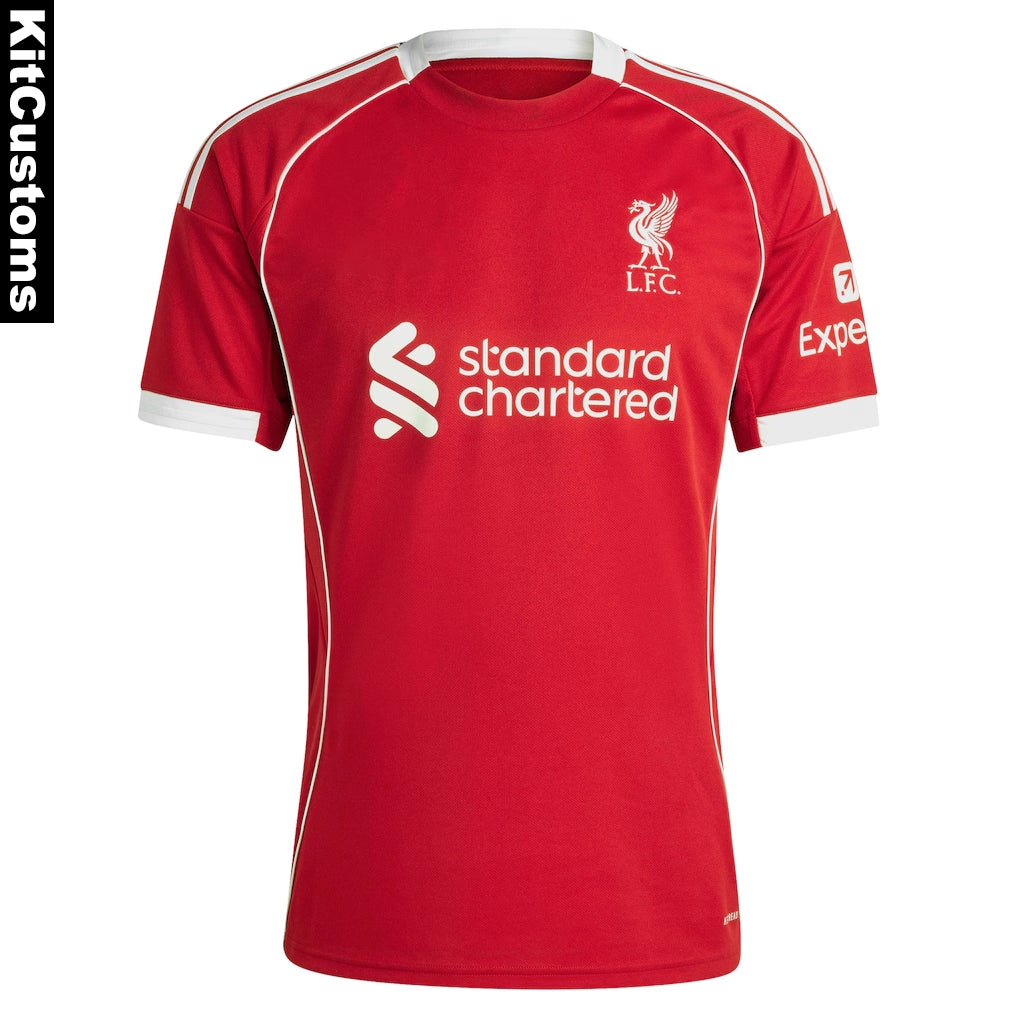 Liverpool 2025-2026 Home Jersey – Custom M.Salah #11 Football Shirt | KitCustoms™