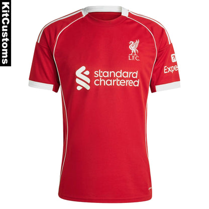 Liverpool 2025-2026 Home Jersey – Custom M.Salah #11 Football Shirt | KitCustoms™