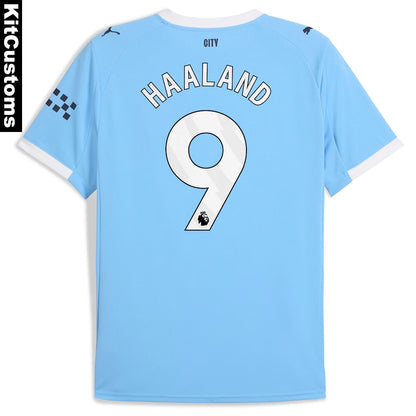 Manchester City 25/26 Home Custom Football Shirt – Haaland #9 | KitCustoms™
