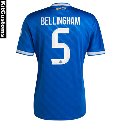 Real Madrid 25/26 Away Custom Football Shirt – Bellingham #5 | KitCustoms™