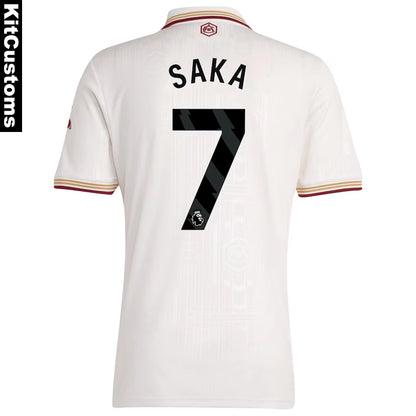 Arsenal 25/26 Away Football Shirt | Custom Saka #7 Jersey | KitCustoms™