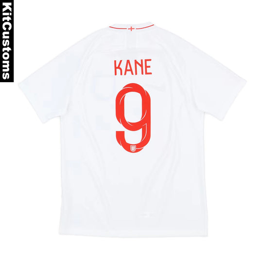 England 2018/19 Home Jersey – Custom KANE #9 Football Shirt | KitCustoms™