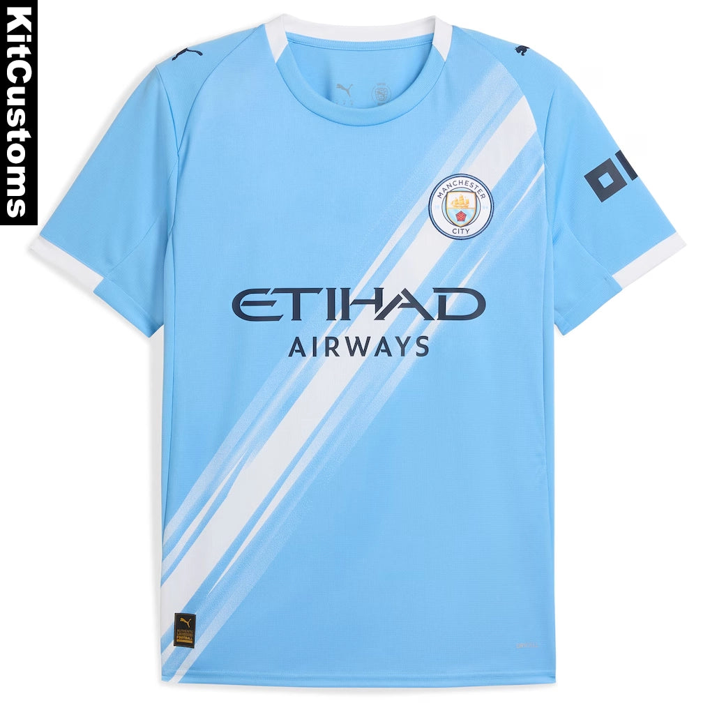 Manchester City 25/26 Home Custom Football Shirt – Haaland #9 | KitCustoms™